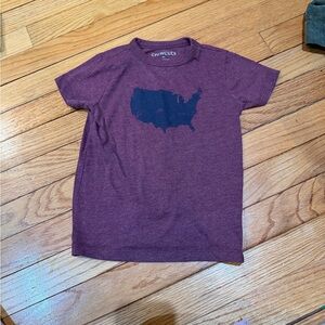 Crewcuts Kids Maroon T-Shirt with USA Silhouette